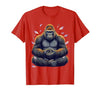 Mademark Meditating Gorilla Zen Monkey Graphic Design T-Shirt - Men - size chart