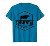 Funny Farmer Gift for Simmental Cattle Cow Farmer - Simmental Cattle T-Shirt - size chart
