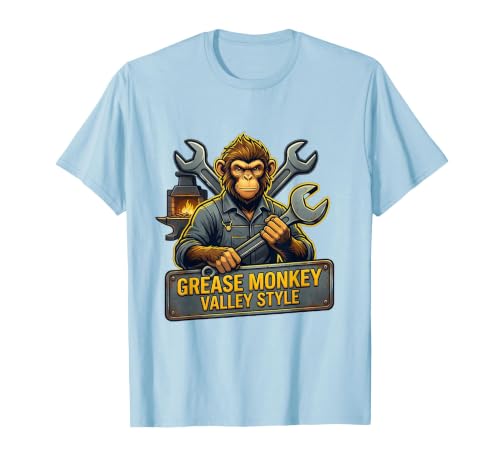 Mademark Grease Monkey Valley Style Automotive Design T-Shirt - Men - size chart