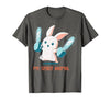 My Spirit Animal Cute Rabbit with Chainsaw T-Shirt — design detail