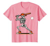 Funny Halloween Skeleton Sports Boys Costume Baseball Skeleton Spooky Boys Halloween Baseball Player T-Shirt - size chart
