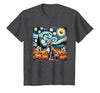 Pitbull Starry Night Tees Starry Night Pitbull Halloween T-Shirt - size chart