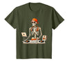 Funny Skeleton DJ Halloween Men Outfit Skeleton DJ Halloween Costume Turntable Music Funny Men Boys T-Shirt - size chart