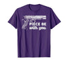 Gun Lover Cool Man Tee Piece Be with You 2nd Amendment Gun Lover Cool Man T-Shirt - size chart