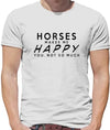 Dressdown Horses Makes Me Happy - Mens Premium Cotton T-Shirt - size chart