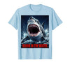 Mademark Blood in the Water Shark Attack Design T-Shirt - Heather Grey