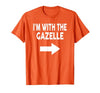 ShirtZilla I'm with The Gazelle Halloween Gazelle T-Shirt - size chart