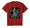 Scary Cyclist Skeleton Gifts Cycling Skeleton Mountain MTB Bicycle Cyclist Skeleton T-Shirt - size chart