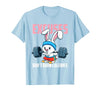 Excuses Don't Burn Calories Rabbit Fitness Gym Bunny T-Shirt — design detail