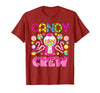 Candy Land Candy Crew Party Halloween Costumes T-Shirt - size chart