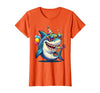 Mademark 5th Birthday Shark Party Sunglasses Grinning Cool T-Shirt - Purple