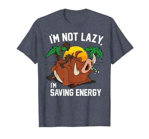 Disney Lion King Lazy Pumbaa Graphic T-Shirt T-Shirt - size chart