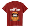 Otter Halloween Lover Gift Co. Happy Otter-Ween Lazy Halloween Costume Funny Animal Pun T-Shirt - size chart