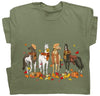 Niaday Fall Horse Shirt Men Women Graphic Short Sleeve T-Shirt Tee, Fall Season Horses Horse Lover Shirt - size chart