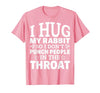 I Hug My Rabbit I Easter Bunny Design Lionhead Rabbit T-Shirt — design detail