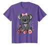 We Love Koalas - Kids Apparel Co. Koala Kawaii Koala Bear Pink Bow Flowers Girls Kids T-Shirt - size chart