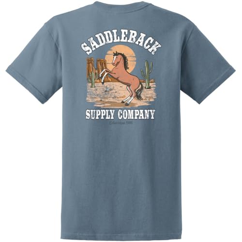 Saddleback Supply Men's Horse with No Name Heavy Tees - size chart