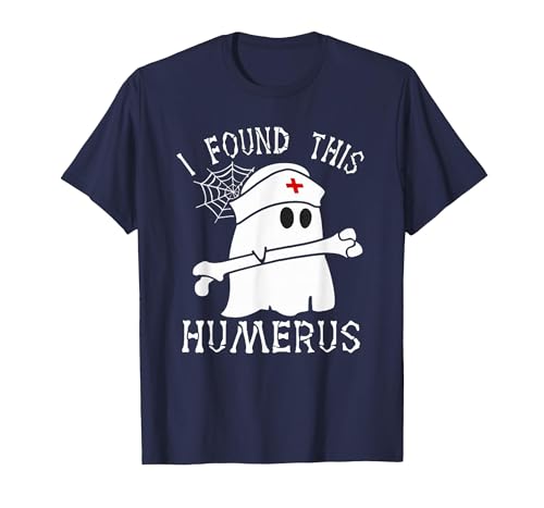 I Found This Humerus Funny Ghost Nurse Halloween T-Shirt - size chart