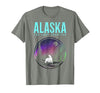 We Love Alaska - Apparel & Gifts Alaska Last Frontier Polar Bear Vintage Pride Souvenir T-Shirt - size chart