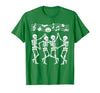 Dancing Skeletons Halloween Party Music Shirts Spooky Skeletons Symphony Halloween Dance Music Men Women T-Shirt - size chart
