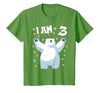 3 years old 3rd birthday Polar Bear Kids 3 Years Old 3 Birthday Polar Bears Boy Girl Polar Bear T-Shirt - size chart