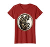 Mademark Baby Monkey Clinging to Mother's Back Design T-Shirt - Women - size chart