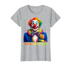 Mademark Clown In A Tux, Still Clown Design T-Shirt - size chart