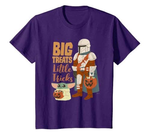 Star Wars Grogu The Mandalorian Halloween Big Treats T-Shirt - size chart