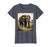 Mademark Wild Heart, Gentle Giant Elephant Nature Design T-Shirt - Women - size chart