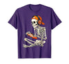Halloween Skeleton Shirts for Gamers Men Boys Kids Halloween Skeleton Gamer Video Gaming Boys Men Kids Funny T-Shirt - size