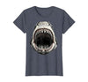 Mademark Shark Open Jaw Teeth Graphic Design T-Shirt - size chart