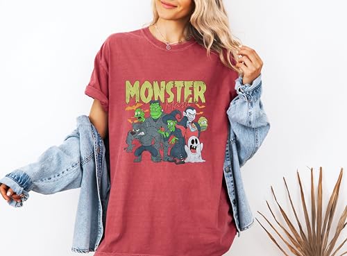 Handmade Retro Halloween Shirt, Vintage Ghost Halloween Shirt, Halloween Aesthetic, Monster Mash T- Shirt, Fall Tee, Monster