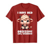 Funny Cow Apparel I Have OCD Obsessive Cow Disorder Cow Lover Farmer T-Shirt - size chart