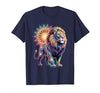 Cosmic Animal Mandala Sacred Geometry Collective Sacred Geometry Lion Mandala T-Shirt - size chart