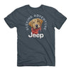 Jeep Adventure Dog Short Sleeve 4oz Tee - Officially Licensed - size chart