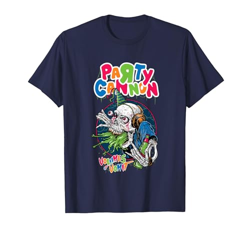 Manic Merch LLC Party Cannon Vomitour T-Shirt - size chart