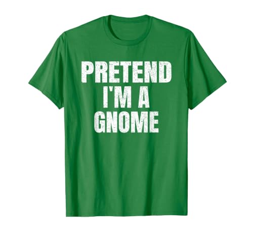Halloween Funny Family Matching Costumes Gifts Tee Pretend I'm A Gnome Lazy Easy Halloween Family Group Costume T-Shirt -