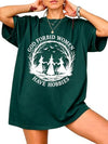 SGYHO Oversized Halloween Shirts for Women Spooky Season Pumpkin Ghost Fall Casual Tee - size chart
