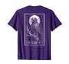 F-CAW-F Meme Raven Gothic Halloween Graphic Tees F-CAW-F Crow Tarot Card Funny Halloween Vintage On Back T-Shirt - size chart