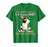 Cute Rabbit Lover Bunny Graphic T-Shirt (Dark Heather Grey) — design detail