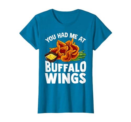 Homewise Shopper Buffalo Wings Buffalo Wings Funny Appetizer T-Shirt - size chart
