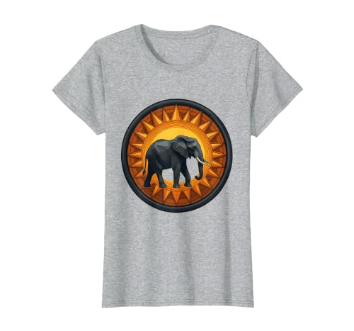 Mademark Elephant Silhouette Giant Sunset Graphic T-Shirt - Women - size chart