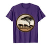 Mademark Elephant Herd Crossing Dusty Savanna Plains T-Shirt - Men - size chart