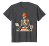 Funny Skeleton DJ Halloween Men Outfit Skeleton DJ Halloween Costume Turntable Music Funny Men Boys T-Shirt - size chart