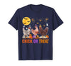 Autumn Pumpkin Chicken Halloween Chicken Farm Fall Halloween Chicken Pumpkin Chick Or Treat Spooky T-Shirt - size chart