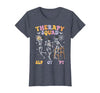 Speech Occupational Physical Therapy Halloween Therapy Squad SLP OT PT Halloween Speech Physical Skeleton T-Shirt - size
