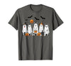 Spooky Dog Lovers Haunted Halloween Designs Halloween Ghost Dogs Pumpkin Candy Party Costume T-Shirt - size chart