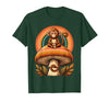 Mademark Monkey Perched on Giant Mushroom Illustration T-Shirt - Men - size chart