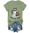 WQFQW Boo JEE 2026 Ghost Funny Halloween Leopard Print Ghost Shirt for Women - size chart