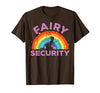 Halloween Fairy Security Father's Day Apparel Men Fairy Security Funny Dad Costume T-Shirt - size chart